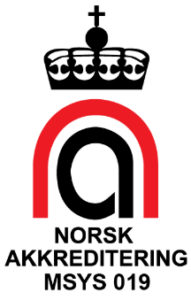 Logo for Norsk Akkreditering MSYS 019